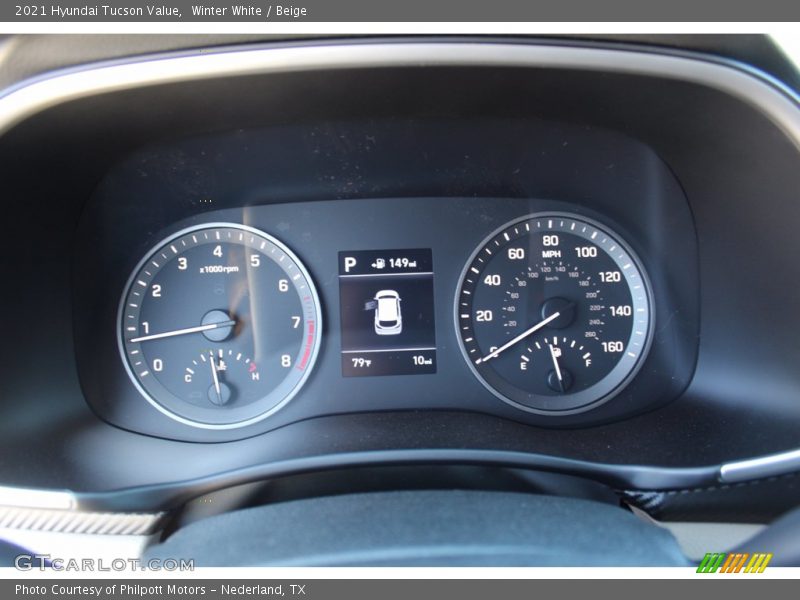 Winter White / Beige 2021 Hyundai Tucson Value