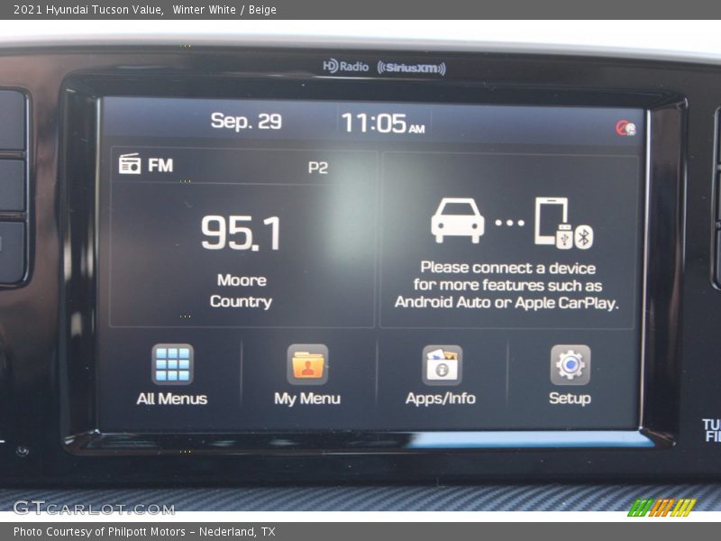 Winter White / Beige 2021 Hyundai Tucson Value