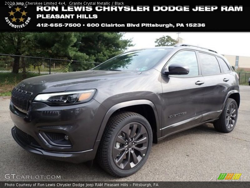 Granite Crystal Metallic / Black 2020 Jeep Cherokee Limited 4x4