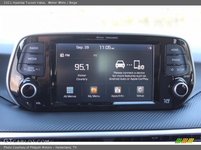Winter White / Beige 2021 Hyundai Tucson Value