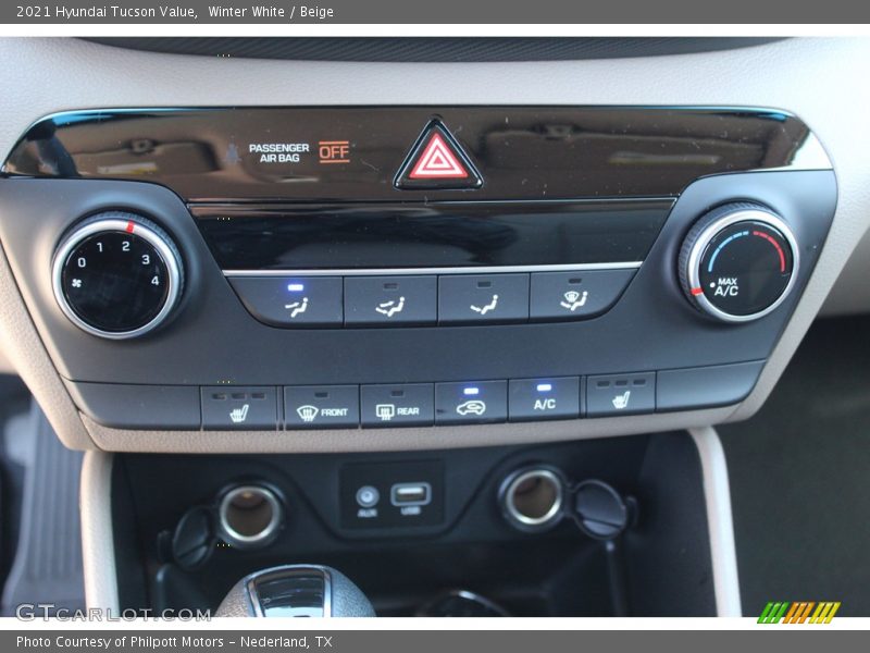 Winter White / Beige 2021 Hyundai Tucson Value