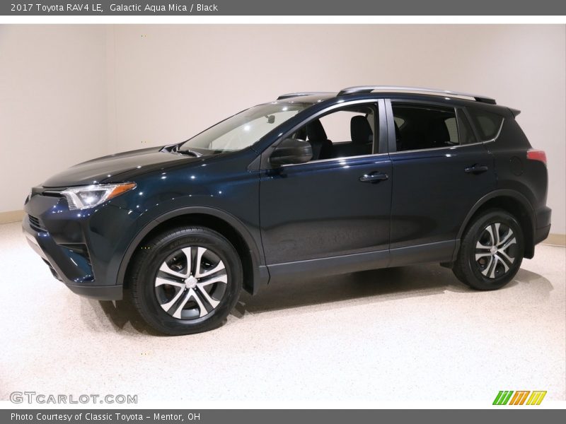 Galactic Aqua Mica / Black 2017 Toyota RAV4 LE