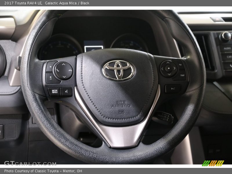 Galactic Aqua Mica / Black 2017 Toyota RAV4 LE