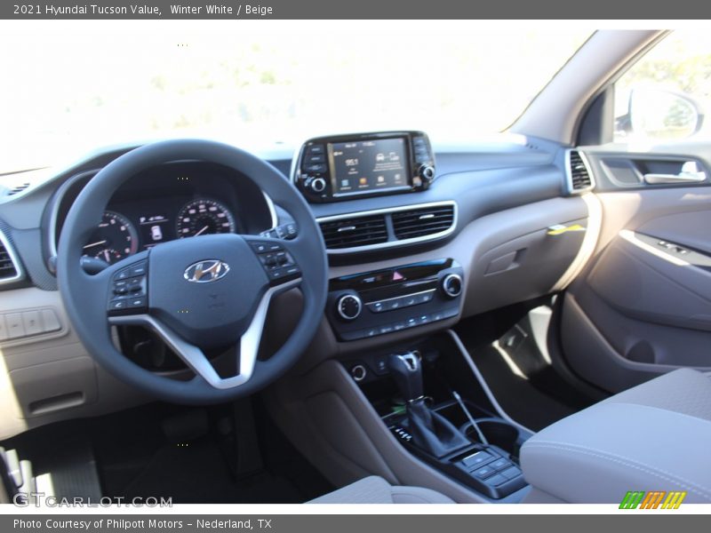 Winter White / Beige 2021 Hyundai Tucson Value