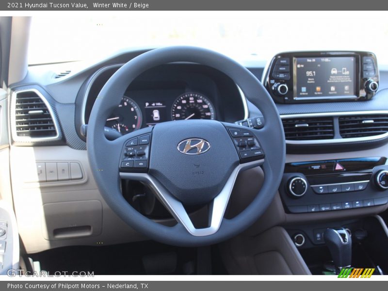 Winter White / Beige 2021 Hyundai Tucson Value