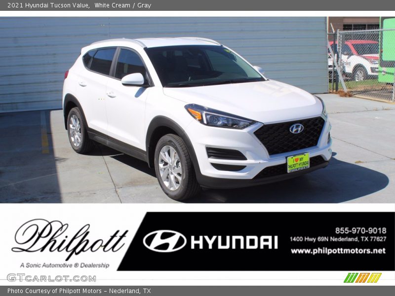 White Cream / Gray 2021 Hyundai Tucson Value