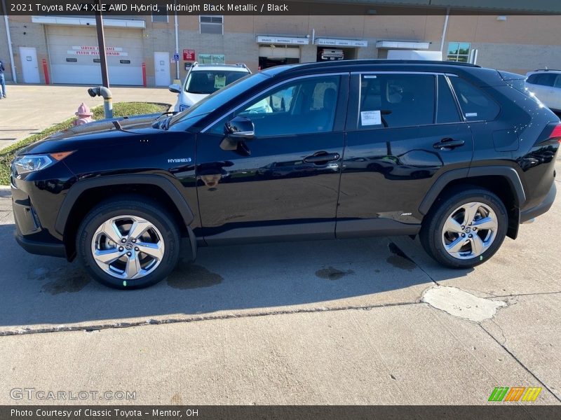 Midnight Black Metallic / Black 2021 Toyota RAV4 XLE AWD Hybrid