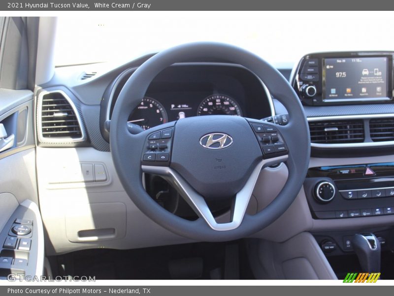 White Cream / Gray 2021 Hyundai Tucson Value