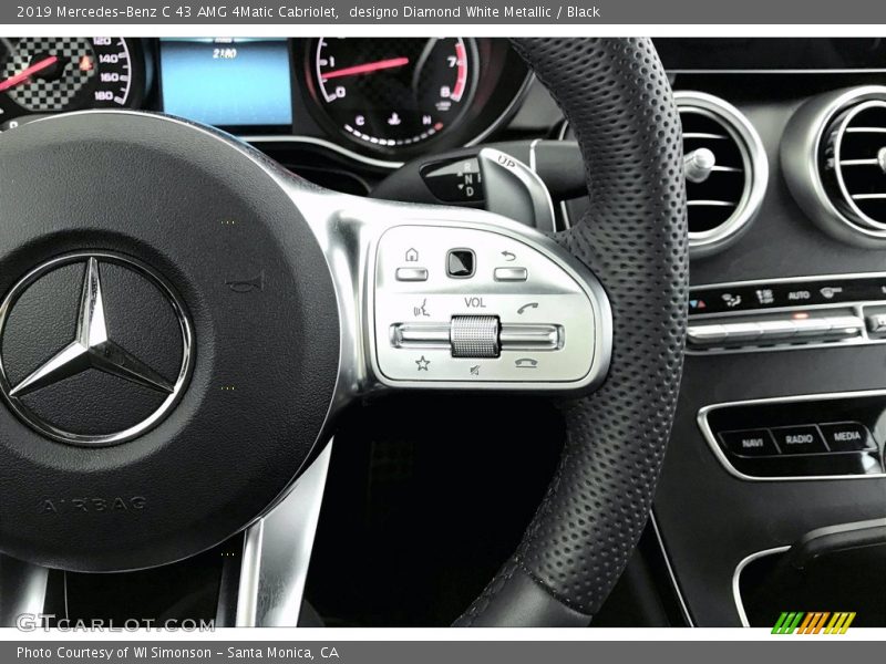designo Diamond White Metallic / Black 2019 Mercedes-Benz C 43 AMG 4Matic Cabriolet