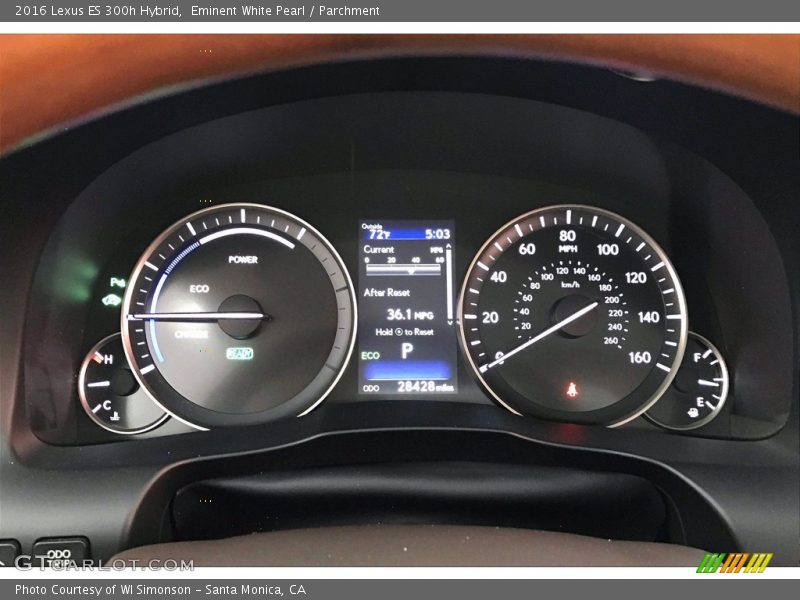  2016 ES 300h Hybrid 300h Hybrid Gauges