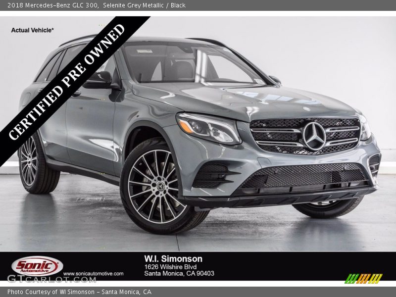 Selenite Grey Metallic / Black 2018 Mercedes-Benz GLC 300
