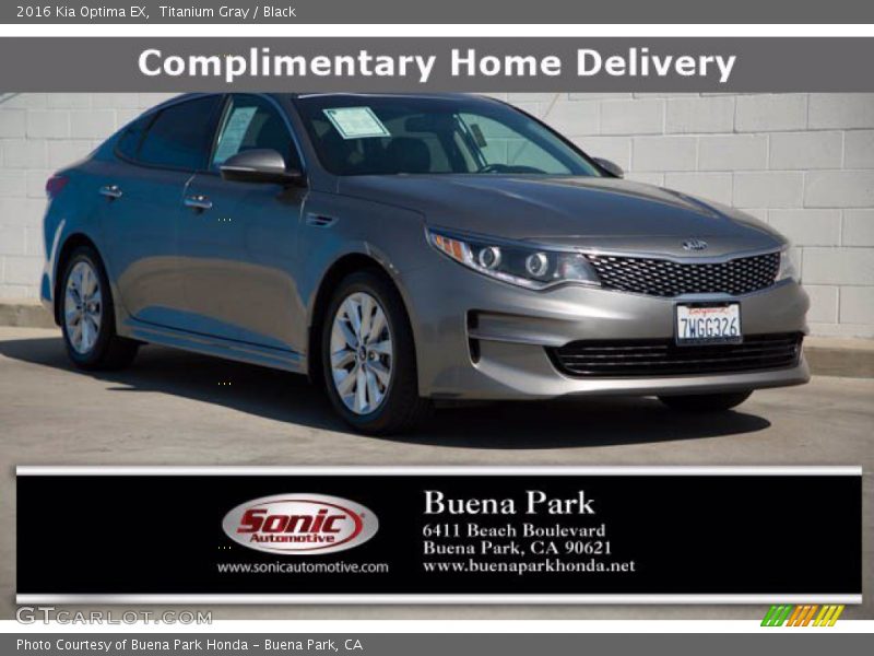 Titanium Gray / Black 2016 Kia Optima EX