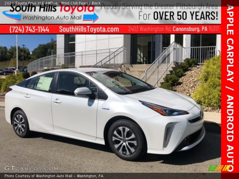 Wind Chill Pearl / Black 2021 Toyota Prius XLE AWD-e