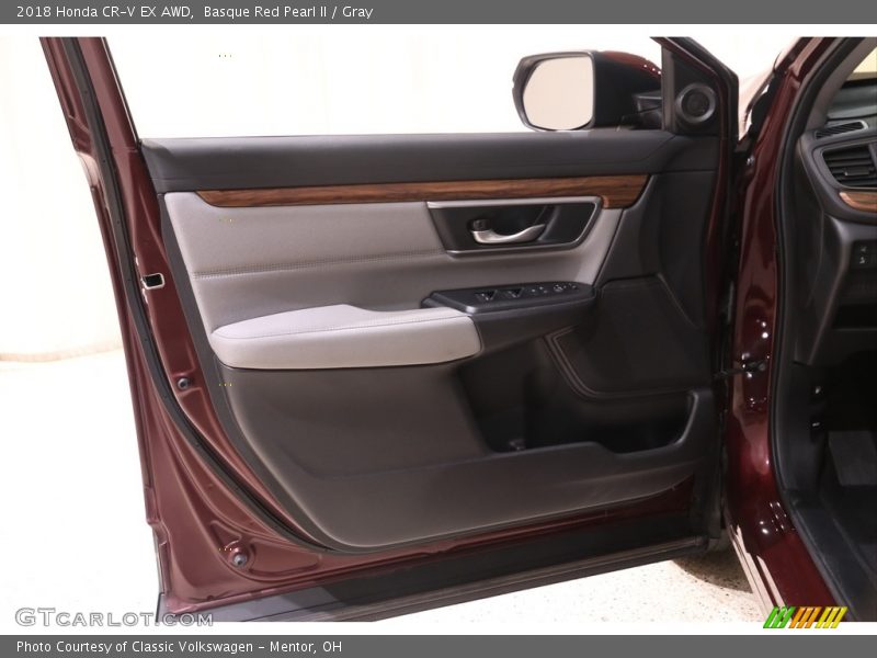 Basque Red Pearl II / Gray 2018 Honda CR-V EX AWD