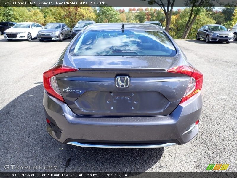 Modern Steel Metallic / Black 2020 Honda Civic EX Sedan