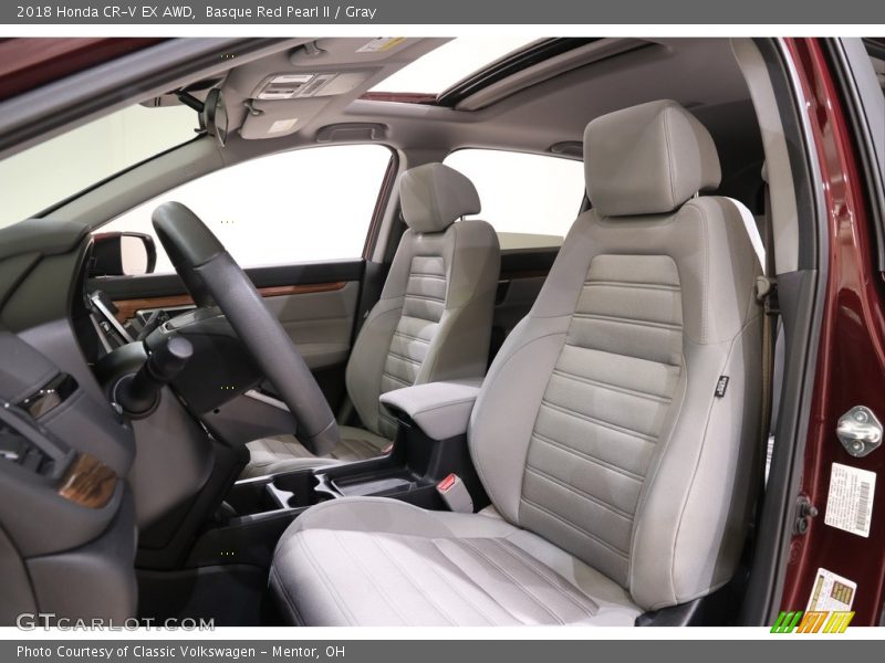 Basque Red Pearl II / Gray 2018 Honda CR-V EX AWD