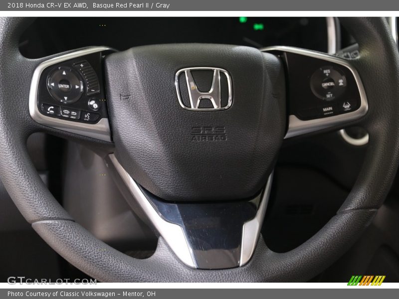 Basque Red Pearl II / Gray 2018 Honda CR-V EX AWD