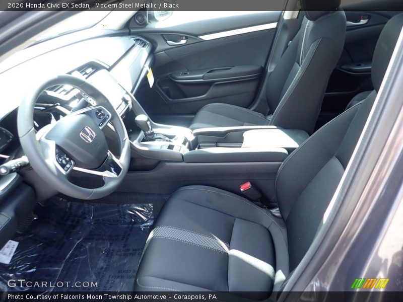 Modern Steel Metallic / Black 2020 Honda Civic EX Sedan