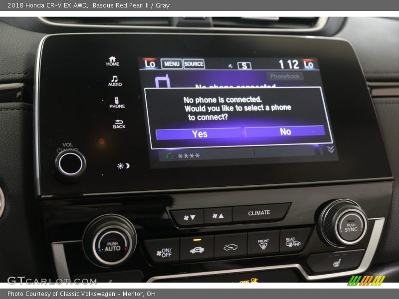 Basque Red Pearl II / Gray 2018 Honda CR-V EX AWD