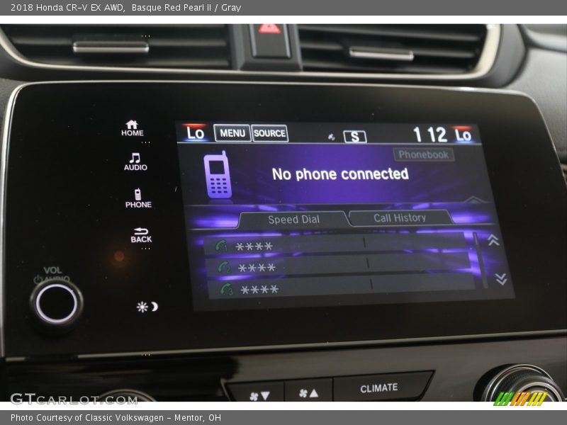 Basque Red Pearl II / Gray 2018 Honda CR-V EX AWD