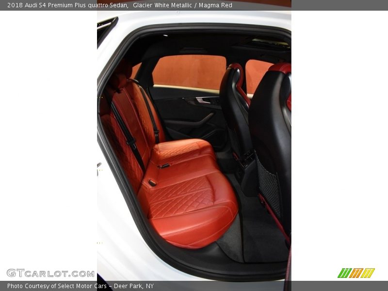 Glacier White Metallic / Magma Red 2018 Audi S4 Premium Plus quattro Sedan