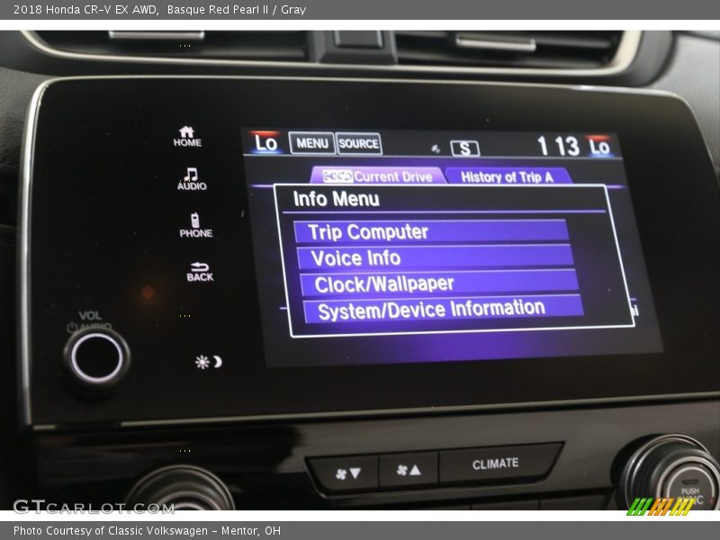 Basque Red Pearl II / Gray 2018 Honda CR-V EX AWD