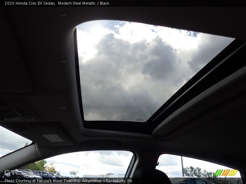 Modern Steel Metallic / Black 2020 Honda Civic EX Sedan