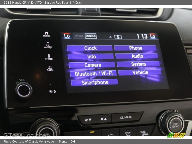 Basque Red Pearl II / Gray 2018 Honda CR-V EX AWD