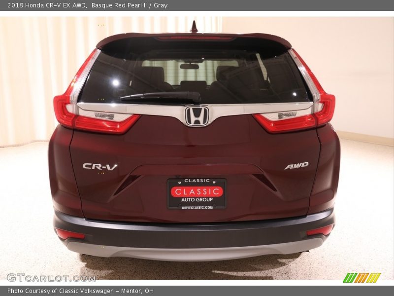Basque Red Pearl II / Gray 2018 Honda CR-V EX AWD