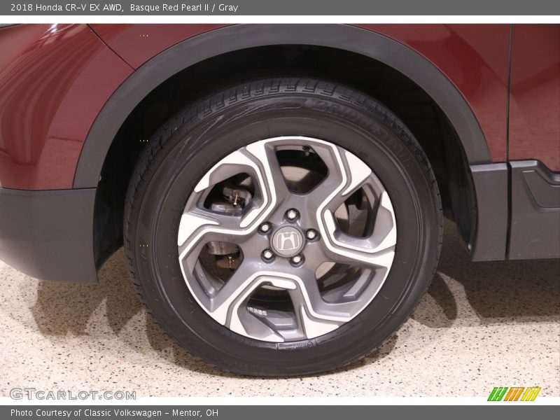 Basque Red Pearl II / Gray 2018 Honda CR-V EX AWD