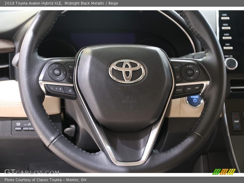 Midnight Black Metallic / Beige 2019 Toyota Avalon Hybrid XLE