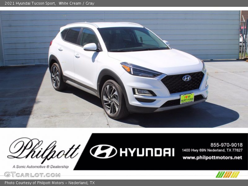 White Cream / Gray 2021 Hyundai Tucson Sport