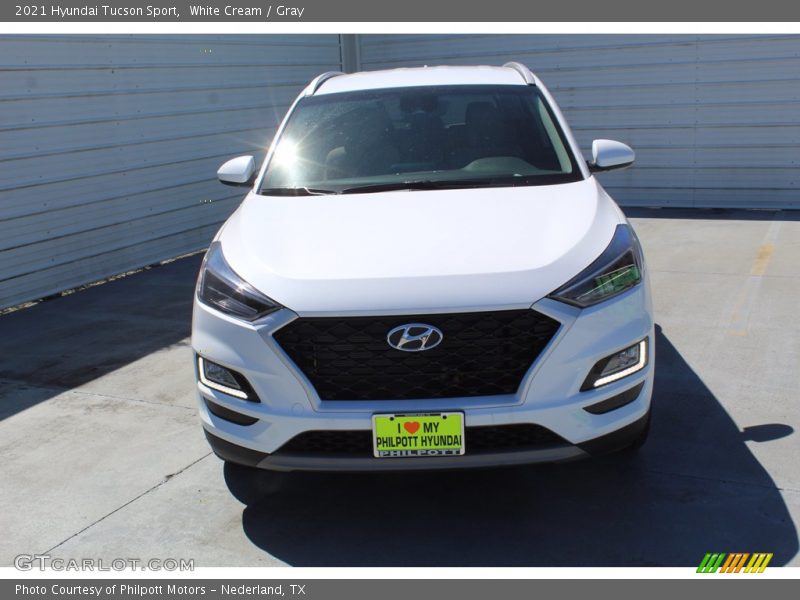 White Cream / Gray 2021 Hyundai Tucson Sport