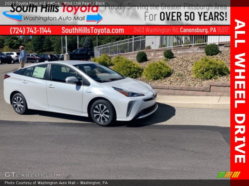 Wind Chill Pearl / Black 2021 Toyota Prius XLE AWD-e