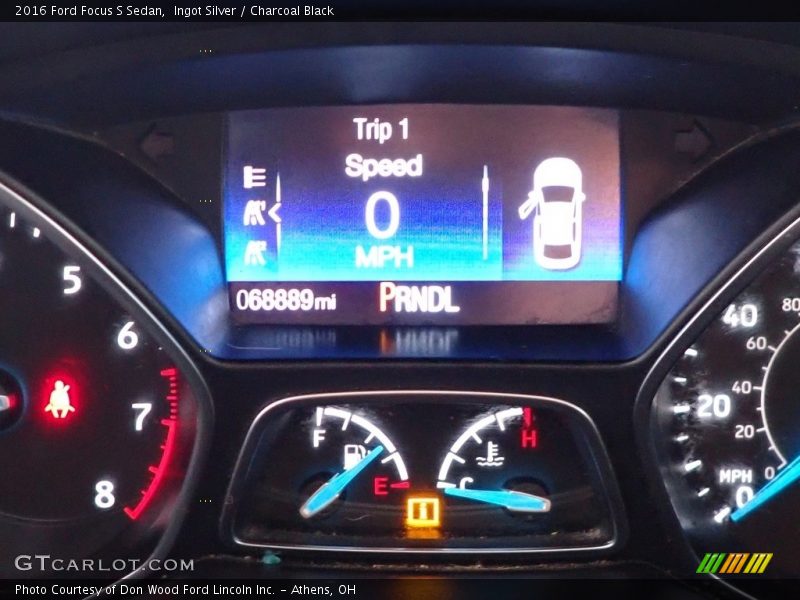 Ingot Silver / Charcoal Black 2016 Ford Focus S Sedan