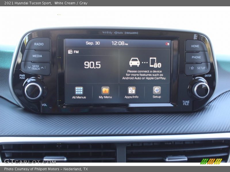 White Cream / Gray 2021 Hyundai Tucson Sport