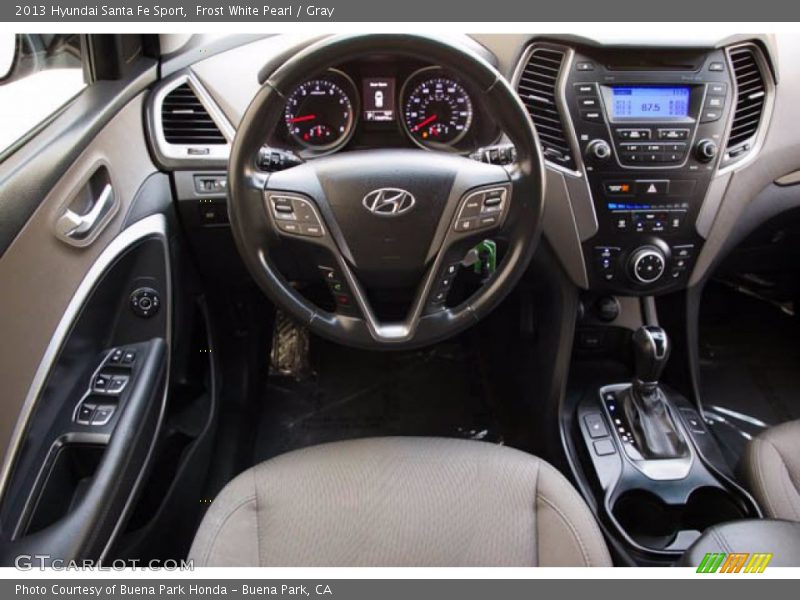 Frost White Pearl / Gray 2013 Hyundai Santa Fe Sport