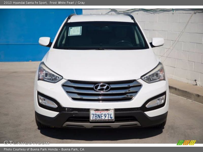 Frost White Pearl / Gray 2013 Hyundai Santa Fe Sport