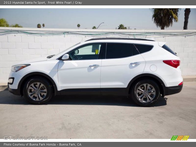 Frost White Pearl / Gray 2013 Hyundai Santa Fe Sport