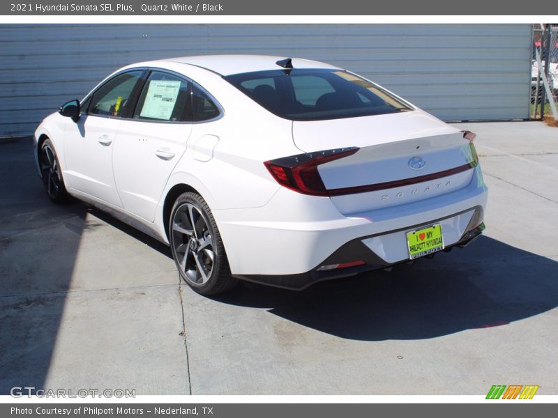 Quartz White / Black 2021 Hyundai Sonata SEL Plus