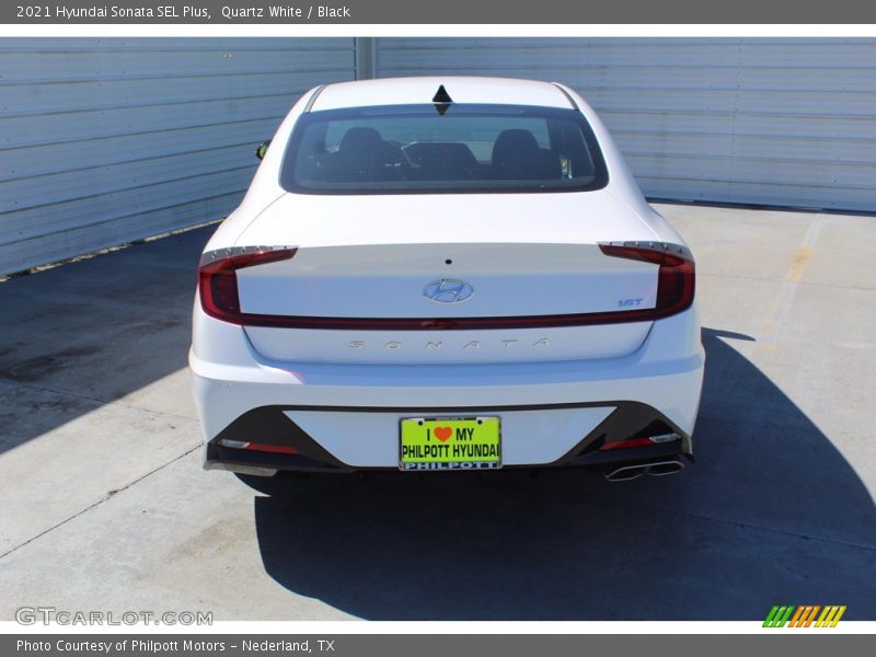 Quartz White / Black 2021 Hyundai Sonata SEL Plus