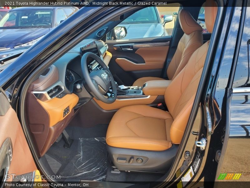  2021 Highlander Hybrid Platinum AWD Glazed Caramel Interior