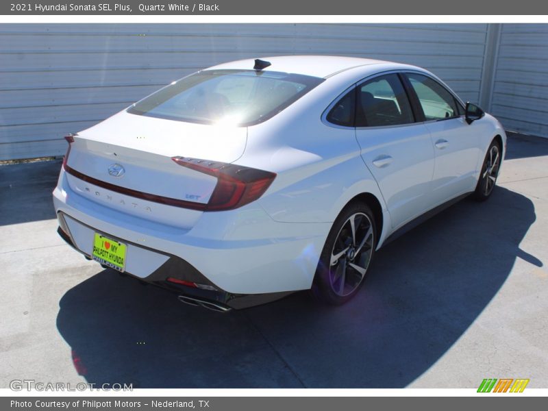 Quartz White / Black 2021 Hyundai Sonata SEL Plus