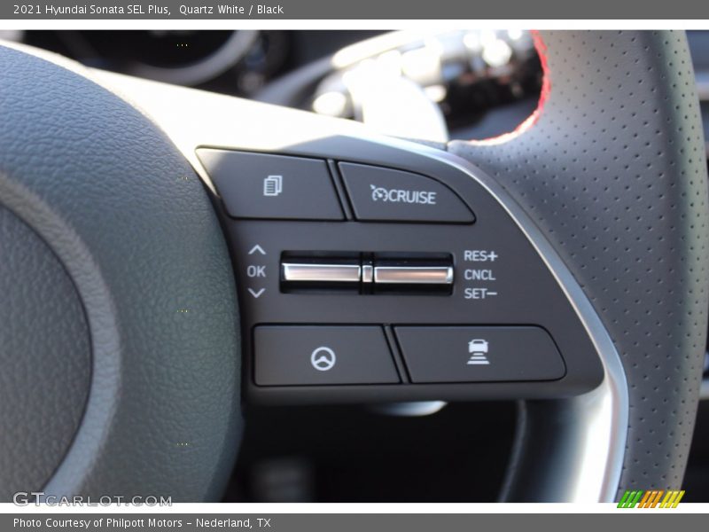 Quartz White / Black 2021 Hyundai Sonata SEL Plus
