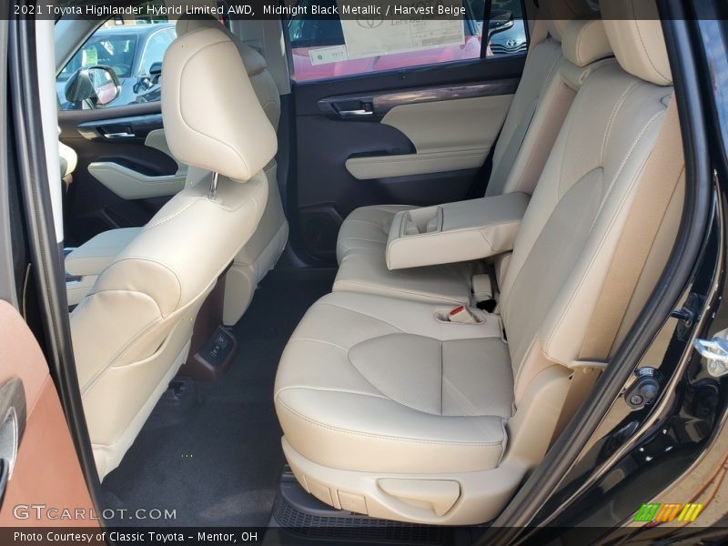 Midnight Black Metallic / Harvest Beige 2021 Toyota Highlander Hybrid Limited AWD
