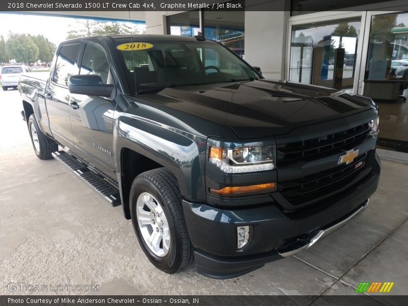 Graphite Metallic / Jet Black 2018 Chevrolet Silverado 1500 LT Crew Cab 4x4