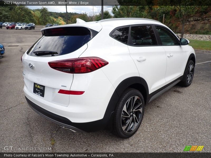 Winter White / Beige 2021 Hyundai Tucson Sport AWD