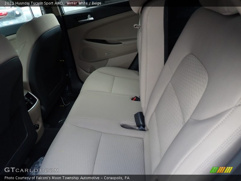 Winter White / Beige 2021 Hyundai Tucson Sport AWD