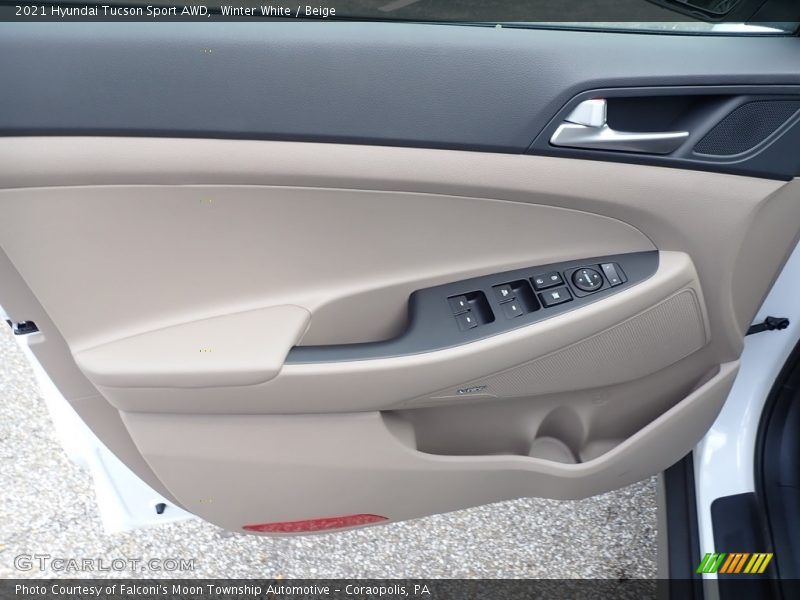 Winter White / Beige 2021 Hyundai Tucson Sport AWD