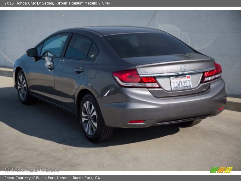 Urban Titanium Metallic / Gray 2015 Honda Civic LX Sedan